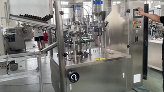 Машина для наполнения металлических туб с картонером