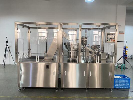 High Precision Rotary Syringe Liquid Filling Sealing Machine 1800-2100 P/H